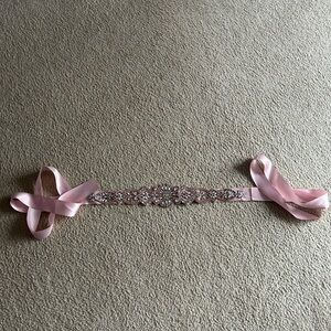 Chic Pink Rhinestone Belt